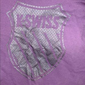 Purple cropped k-Swiss hoodie